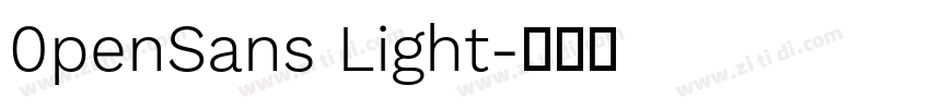 0penSans Light字体转换